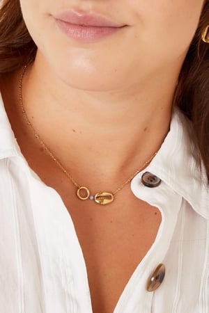 Muschelkette - Strandkollektion Goldfarbe Edelstahl h5 Bild3